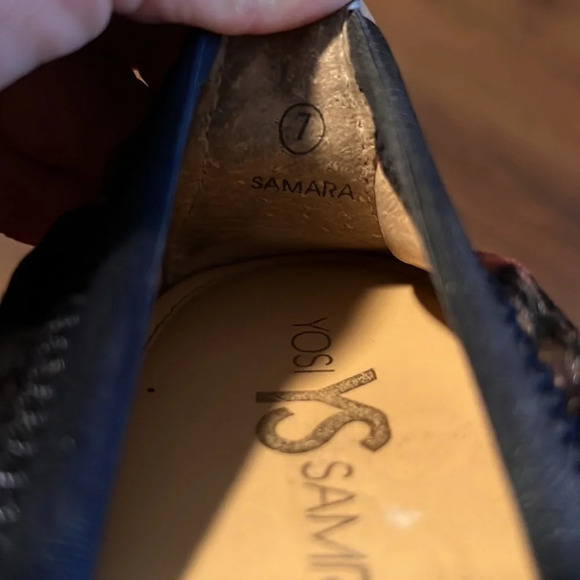 Yosi Santa Blue velvet Floral flats - Picture 7 of 7